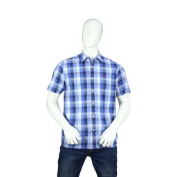 CAMISA MANGA CORTA PARA HOMBRE A CUADROS - LONG BEACH POLO CLUB