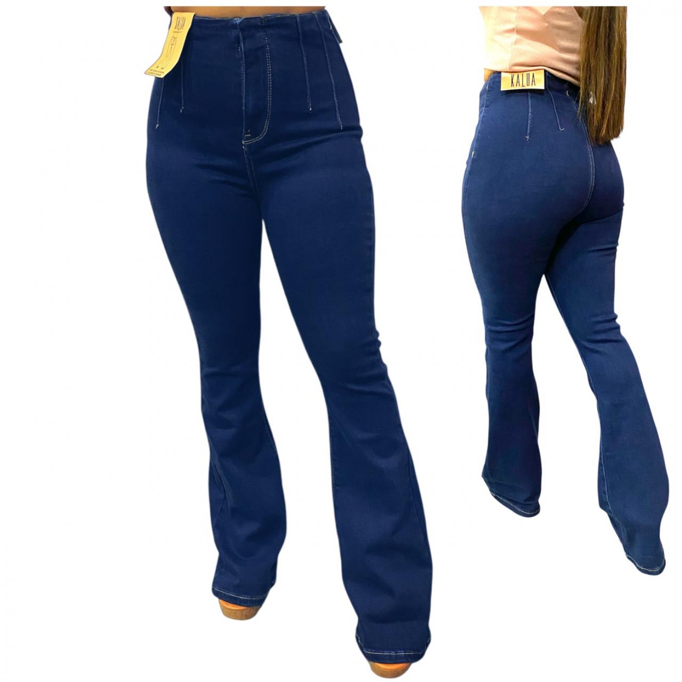 JEANS CAMPANA CINTURA DE ABISPA - KALUA