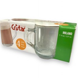 SET DE 4 TAZA DE VIDRIO - CRISTAR