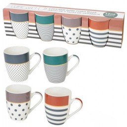 SET DE 4 TAZAS  - LIFE ART