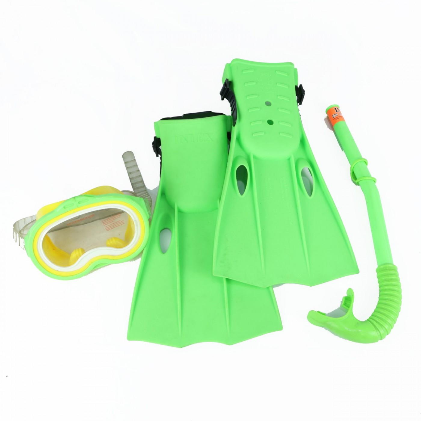 SET DE BUCEO  SNORKEL,  4 PIEZAS ( ALETAS, CARETA TUBO ) - INTEX