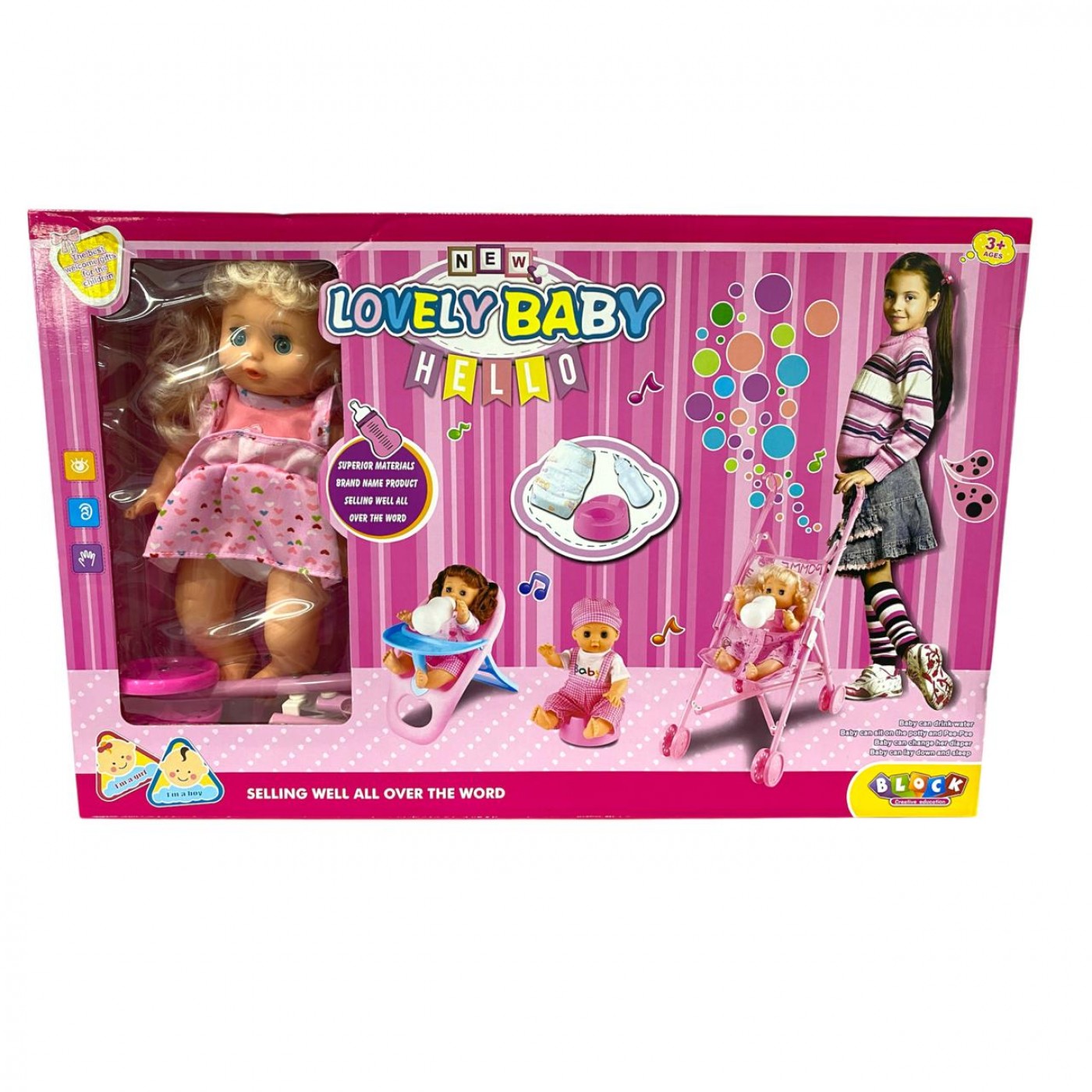 MUÑECA CON COCHE - BLOCK