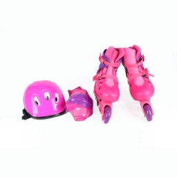 SET DE PATINES CON CASCO Y RODILLERAS Y CODERAS - 