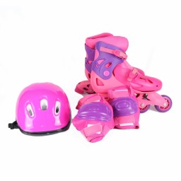 SET DE PATINES CON CASCO Y RODILLERAS Y CODERAS - 