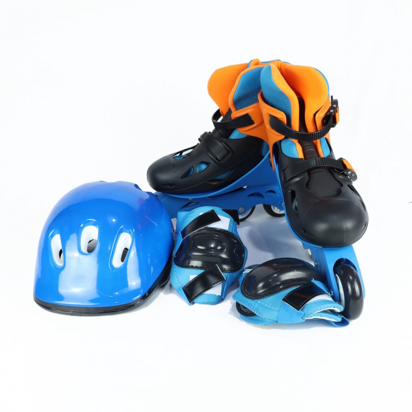 SET DE PATINES CON CASCO Y RODILLERAS Y CODERAS - 