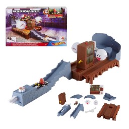 PISTA DE CARROS   CON LANZADOR MARIO KART - HOT WHEELS
