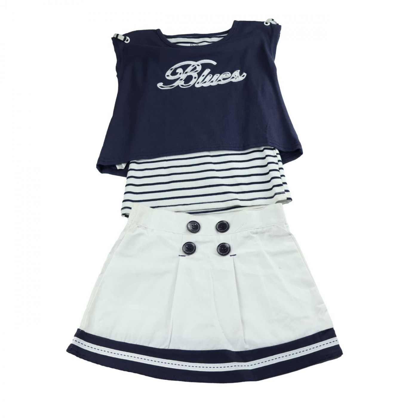 TRAJE DE NIÑA DE FALDA - BON BLUES