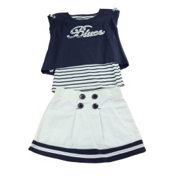 TRAJE DE NIÑA DE FALDA - BON BLUES